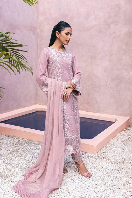 Azure Heavy Embroidery 3PC Dhanak Suit JCH-111