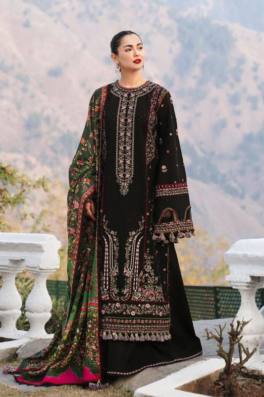 JCH-024 Hussain Rehar Heavy Embroidery 3PC Dhanak Suit