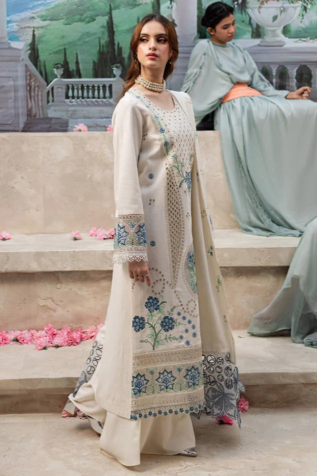 Qalamkar Heavy Embroidery 3PC Dhanak Suit JCH-075