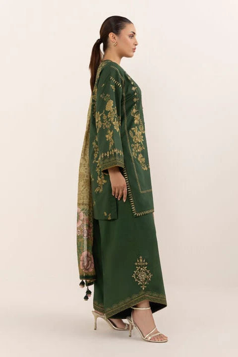 Sapphire Heavy Embroidery 3PC Dhanak Suit JCH-061