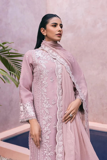 Azure Heavy Embroidery 3PC Dhanak Suit JCH-111