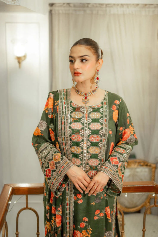 Aneelas (Kareena kapoor Special) Heavy Embroidery 3PC Dhanak Suit JCH-041
