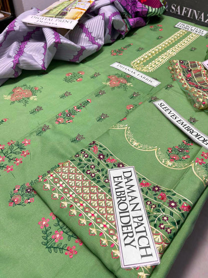 Zara Shah Jahan Heavy Embroidery 3PC Dhanak Suit JCH-082