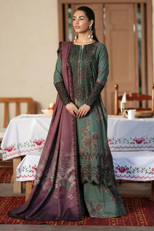 Iznik Embroidery 3PC Dhanak Suit JCH-110