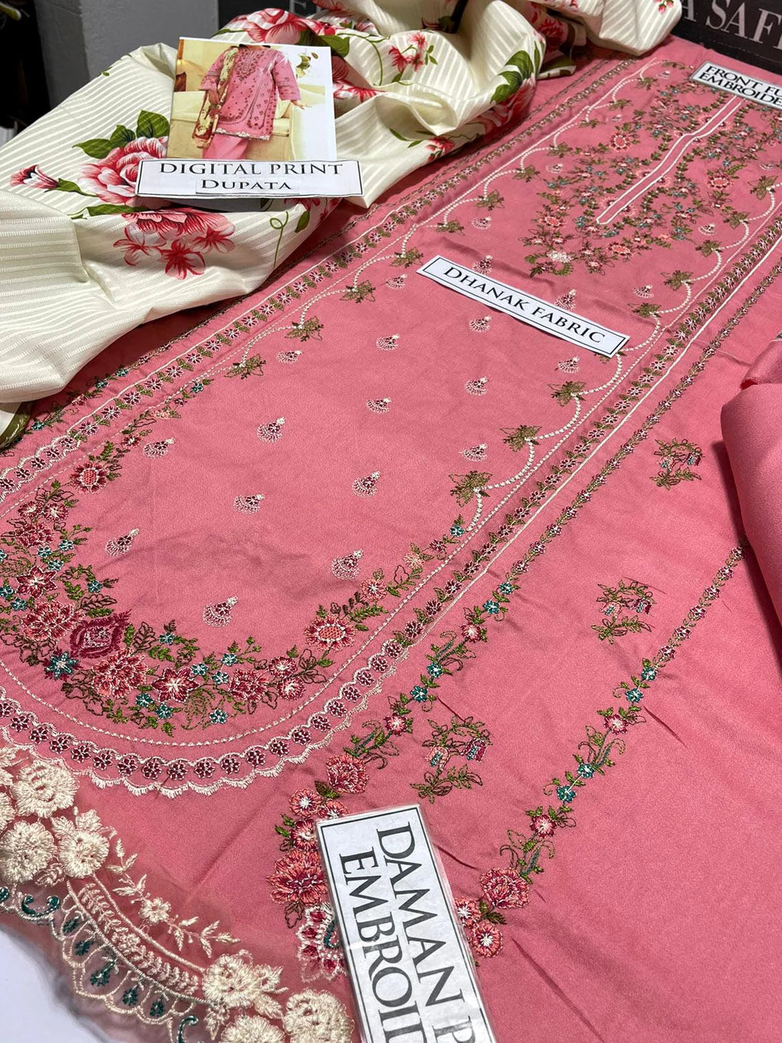 Zara Shah Jahan Heavy Embroidery 3PC Dhanak Suit JCH-120