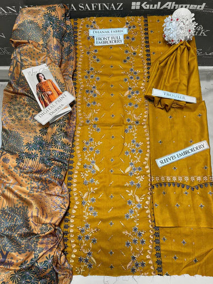 Sobia Nazir Heavy Embroidery 3PC Dhanak Suit JCH-184