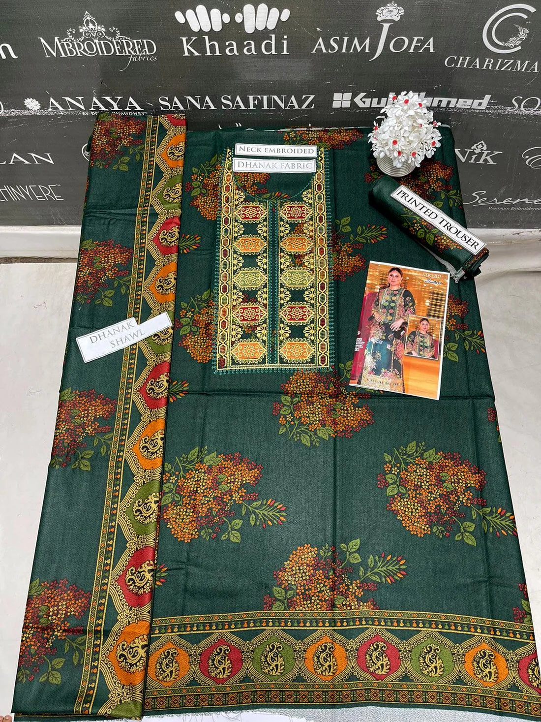 Aneelas (Kareena kapoor Special) Heavy Embroidery 3PC Dhanak Suit JCH-041