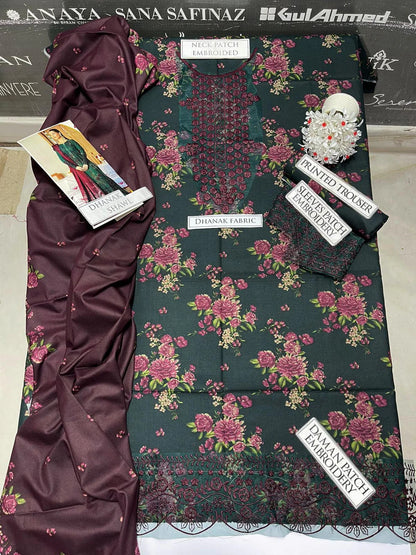 Iznik Embroidery 3PC Dhanak Suit JCH-110