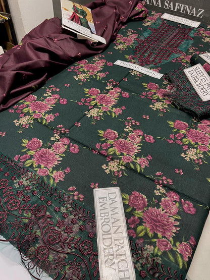 Iznik Embroidery 3PC Dhanak Suit JCH-110