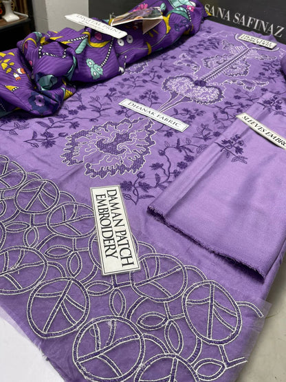 Mushq Heavy Embroidery 3PC Dhanak Suit JCH-081