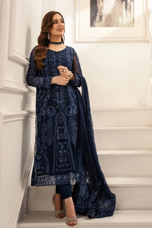 Asim Jofa Heavy Embroidery 3PC Dhanak Suit JCH-112
