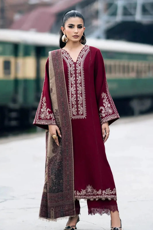 IzeI Embroidery 3PC Dhanak Suit JCH-080