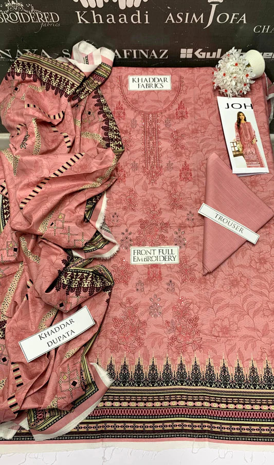 Bareeze Heavy Embroidery 3PC Khaddar Suit JCH-152