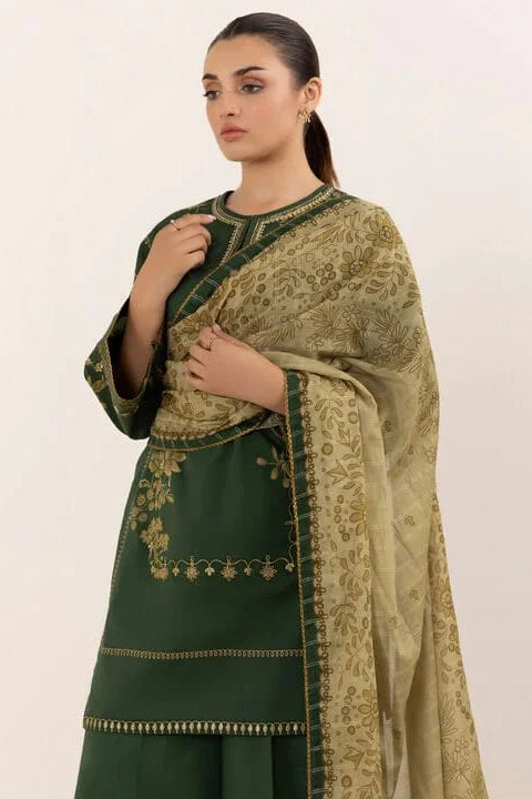Sapphire Heavy Embroidery 3PC Dhanak Suit JCH-061
