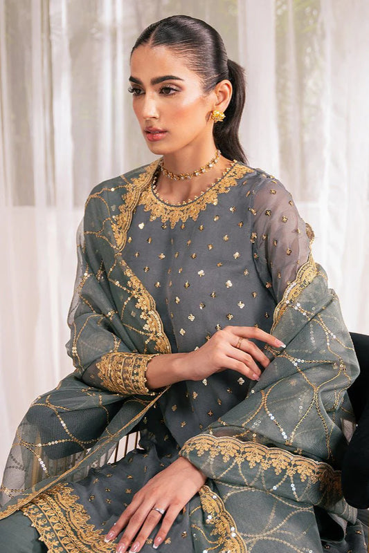 JCH-005 Cross Stitch Heavy Embroidery 3PC Dhanak Suit