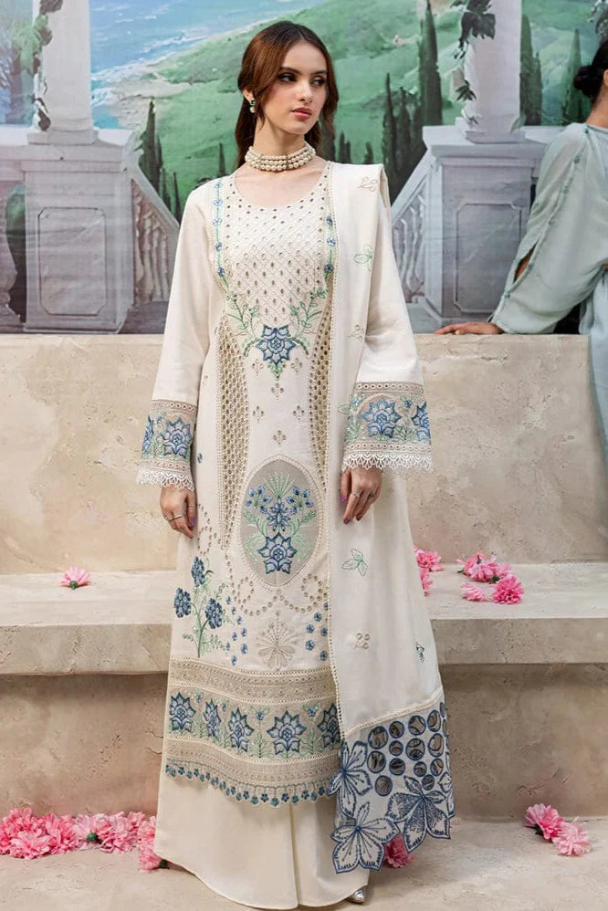 Qalamkar Heavy Embroidery 3PC Dhanak Suit JCH-075