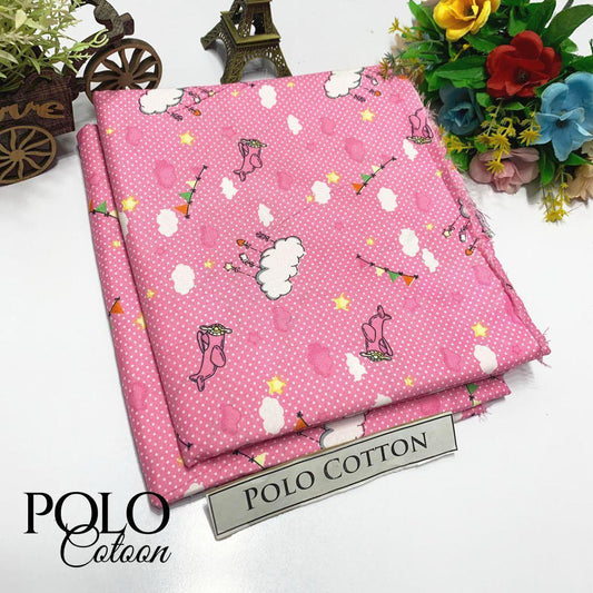POLO COTTON UNSTICHED 2PC ALL OVER