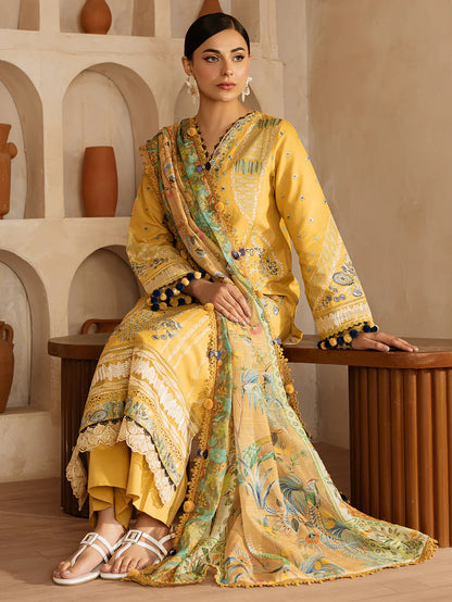 ILENA BY MAHNUR 3P LAWN UNSTICHED