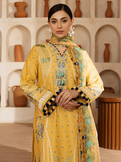 ILENA BY MAHNUR 3P LAWN UNSTICHED