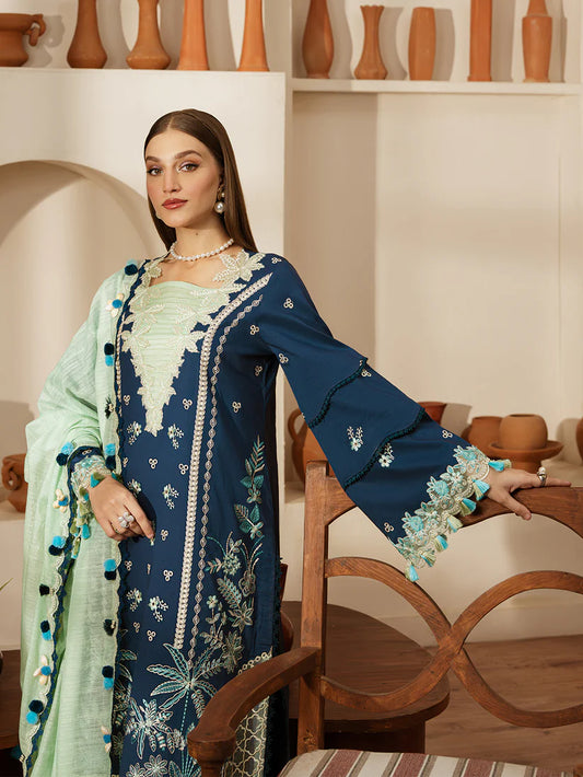 MIRAAL BY MAHNUR 3PC LAWN UNSTICHED