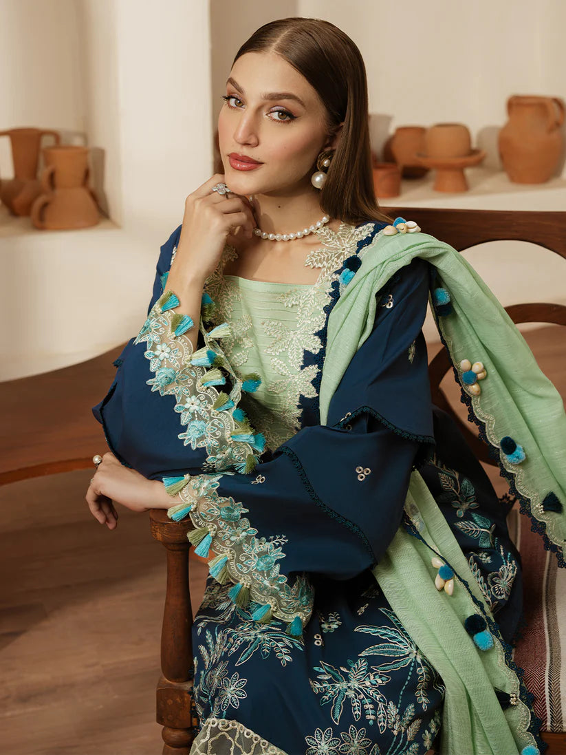 MIRAAL BY MAHNUR 3PC LAWN UNSTICHED