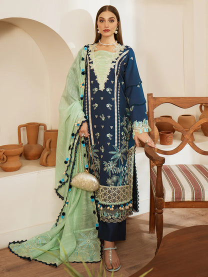 MIRAAL BY MAHNUR 3PC LAWN UNSTICHED