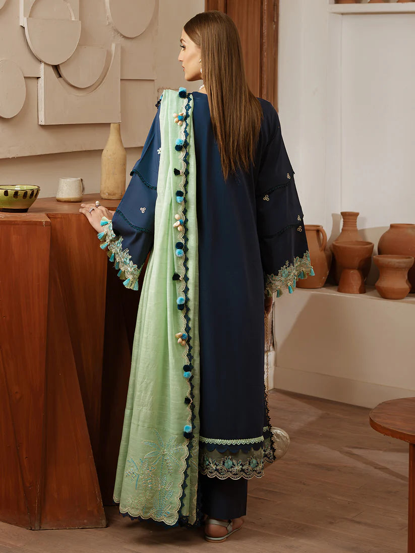 MIRAAL BY MAHNUR 3PC LAWN UNSTICHED