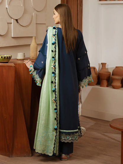 MIRAAL BY MAHNUR 3PC LAWN UNSTICHED