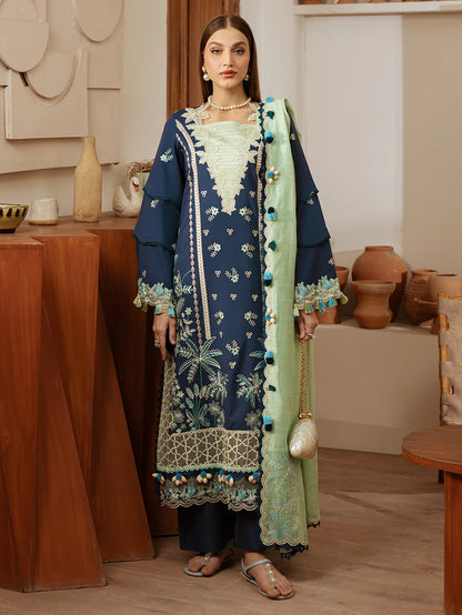 MIRAAL BY MAHNUR 3PC LAWN UNSTICHED