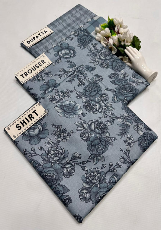 BAROQUE LINEN PRINTED 3PC SUIT JCH-175