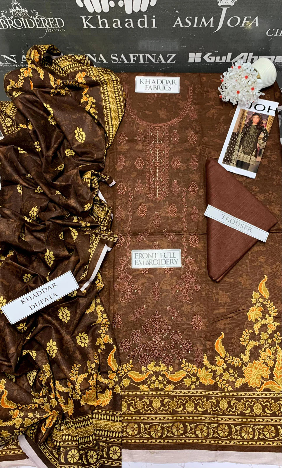 Bareeze Heavy Embroidery 3PC Khaddar Suit JCH-149