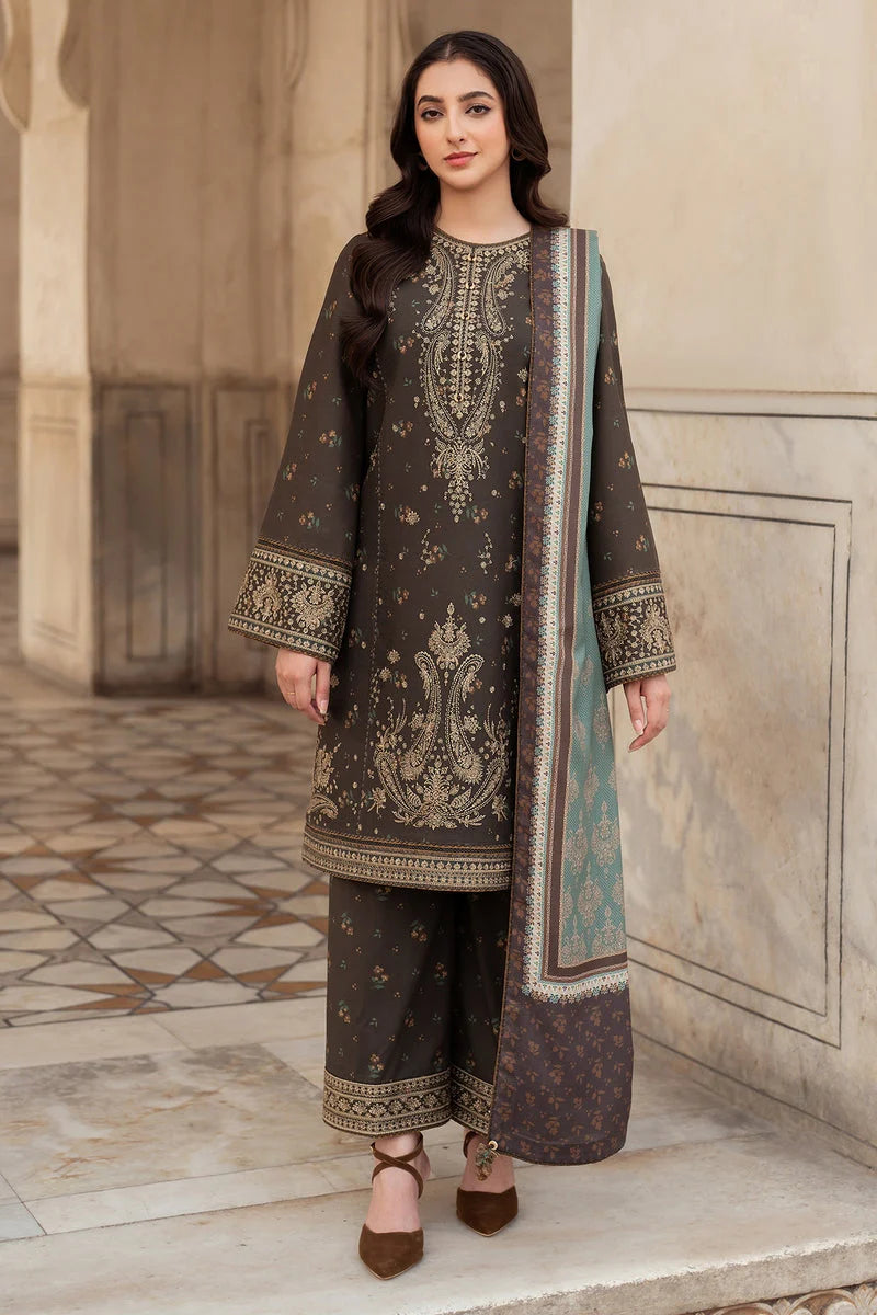 Jazmin Heavy Embroidery 3PC Dhanak Suit JCH-038