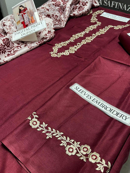 A Sling Embroidery 3PC Dhanak Suit JCH-181