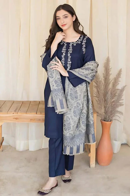 A Sling Embroidery 3PC Dhanak Suit JCH-180