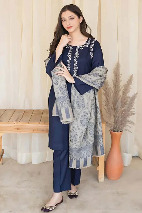 A Sling Embroidery 3PC Dhanak Suit JCH-180