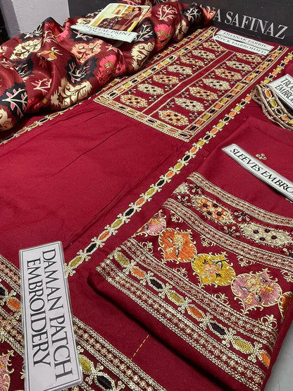 Aneelas Heavy Embroidery 3PC Dhanak Suit JCH-203