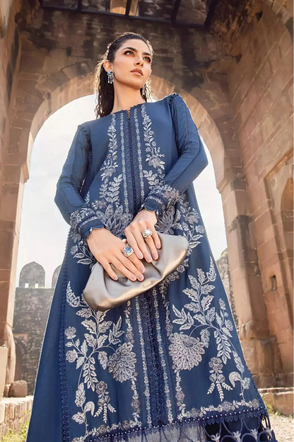 Maria B Heavy Embroidery 3PC Linen Suit JCH-068