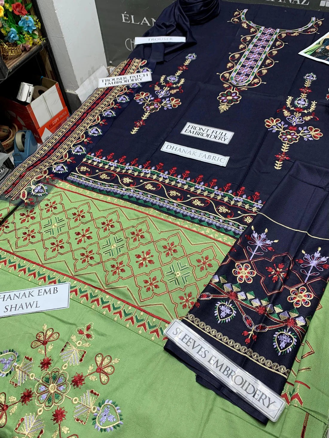 JCH-008 COCO Heavy Embroidery 3PC Dhanak Suit
