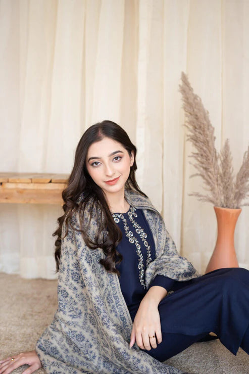 A Sling Embroidery 3PC Dhanak Suit JCH-180