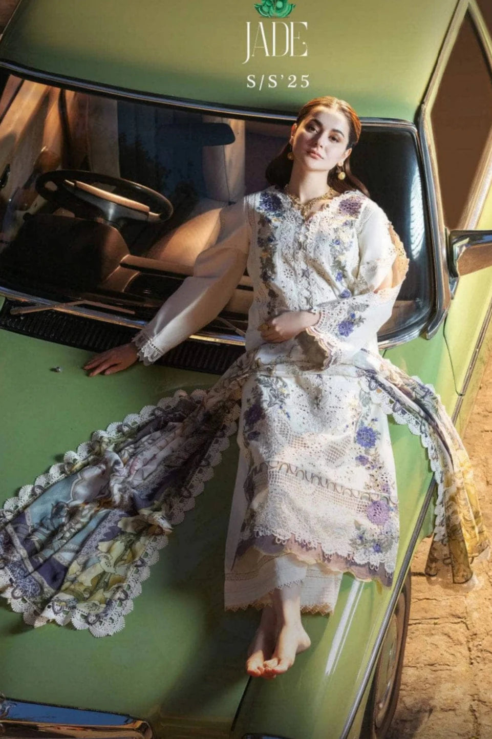 Jade Heavy Embroidery 3PC Dhanak Suit JCH-086