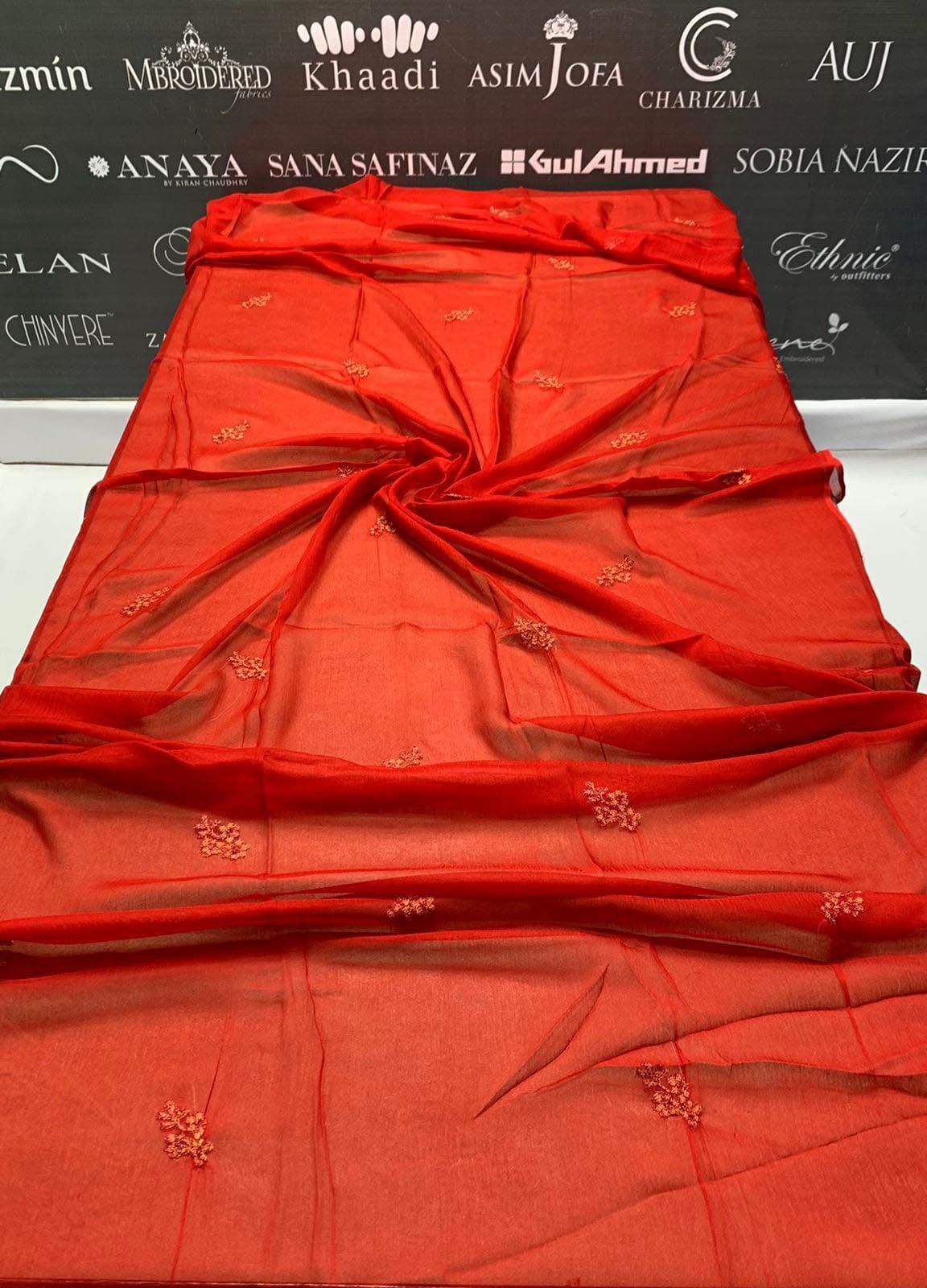 Bareeze luxury Embroidred LAWN 3PC UNSTICHED JCH-125 - Image 5