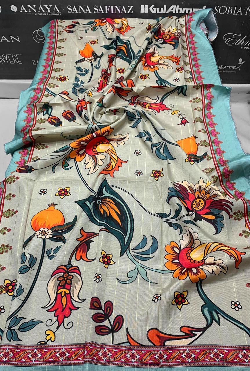 Zara Shahjahan A+luxury Embroidred LAWN 3PC UNSTICHED JCH-134 - Image 3