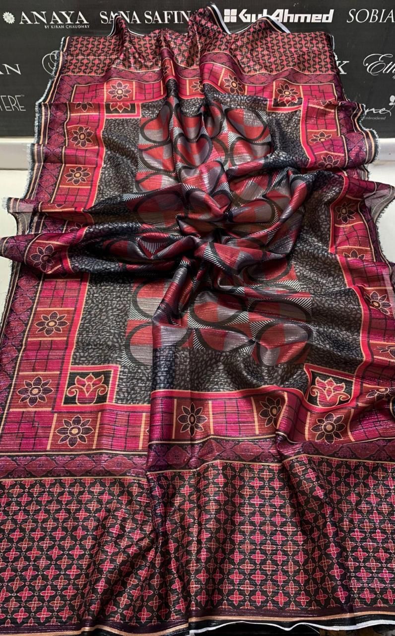 A sling A+ luxury Embroidred LAWN 3PC UNSTICHED JCH-136 - Image 4