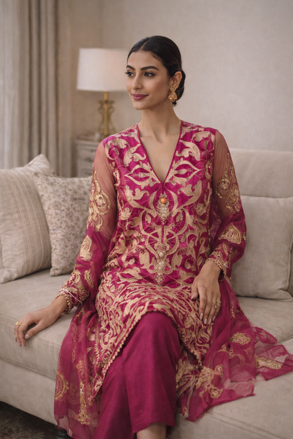 Bareeze A+ luxury Embroidred LAWN 3PC UNSTICHED JCH-130 - Image 4