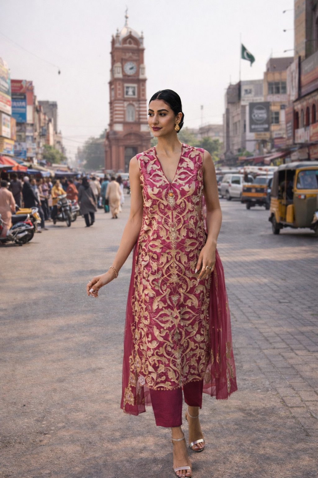 Bareeze A+ luxury Embroidred LAWN 3PC UNSTICHED JCH-130 - Image 2