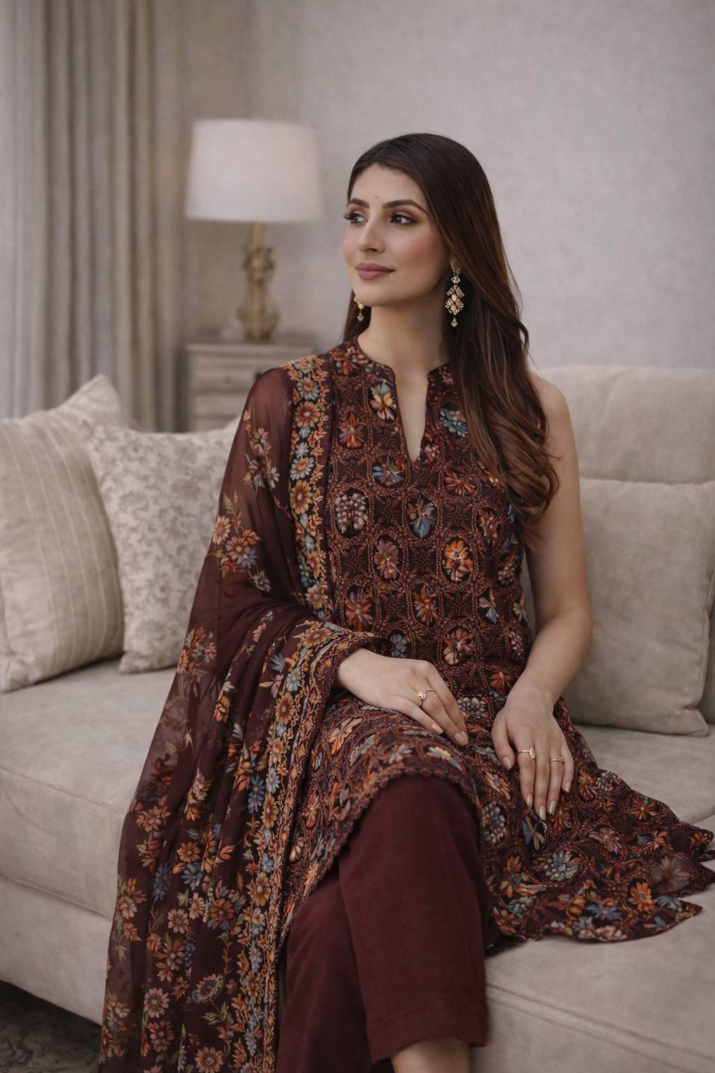 Bareeze A+ luxury Embroidred LAWN 3PC UNSTICHED JCH-131 - Image 2