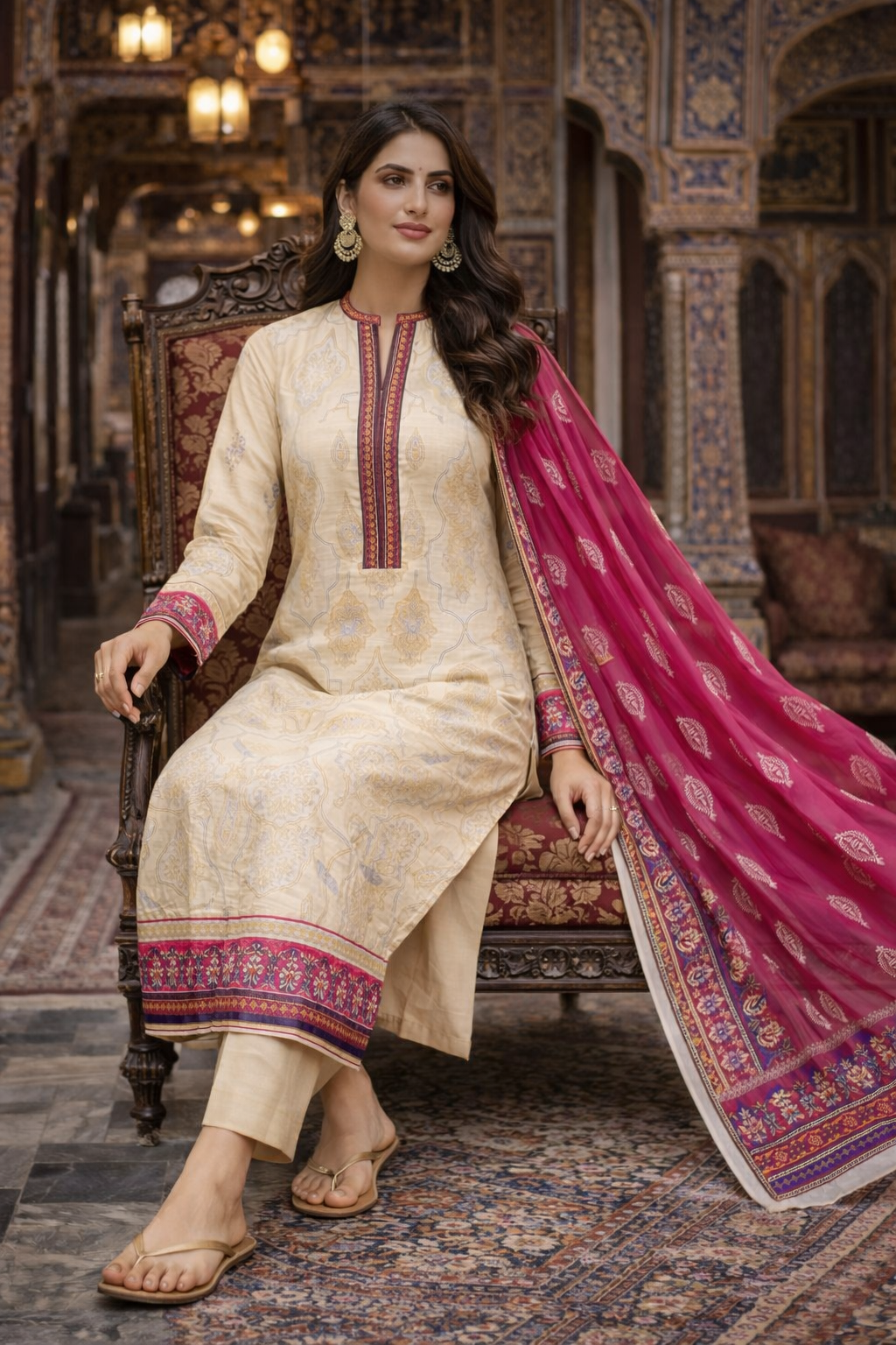 RUPAS LAWN Digital PRINTED 3PC VOILE DUPATTA Unstiched SUIT JCH-170 - Image 2