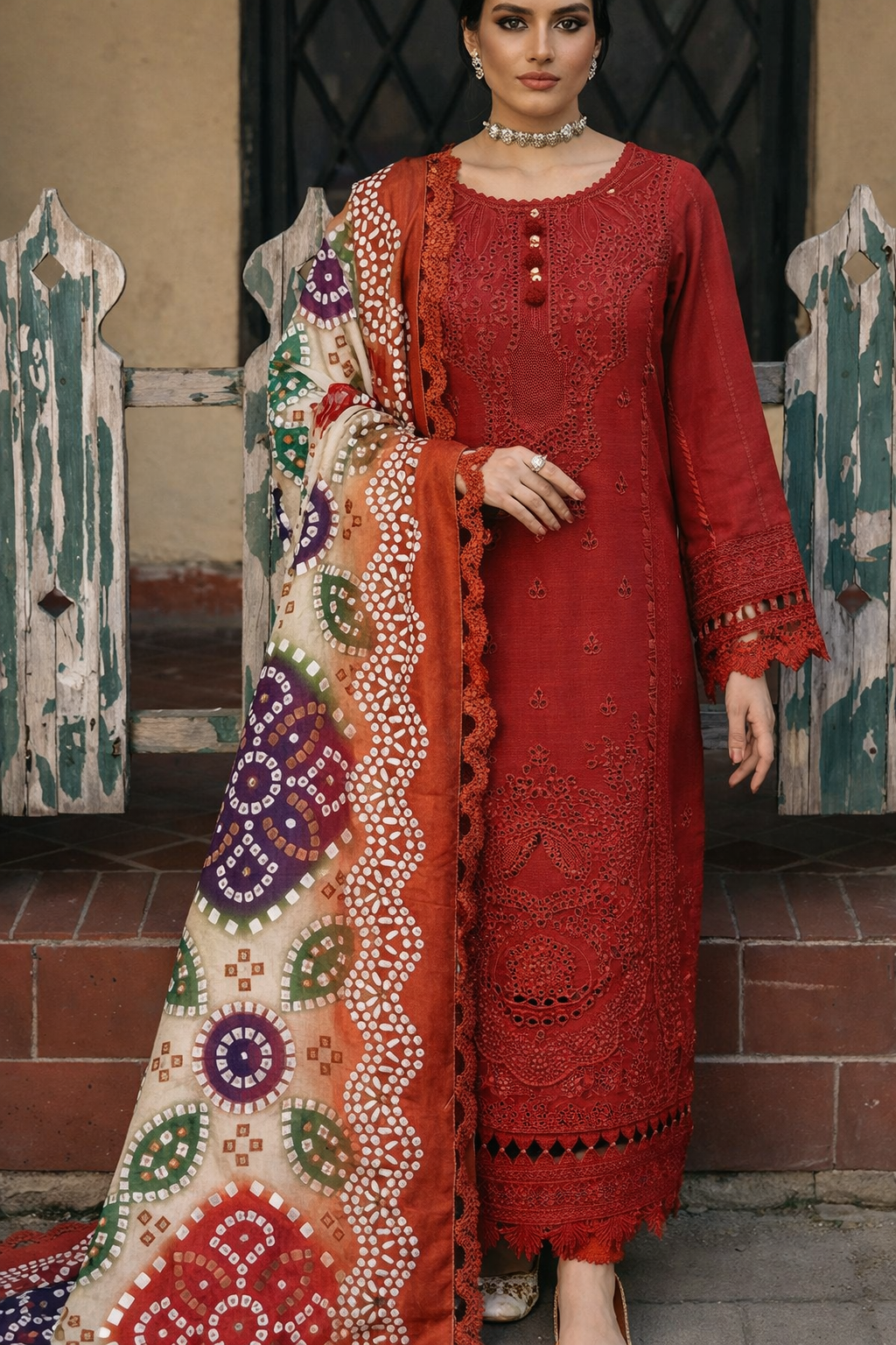 Zara Shah Jahan (A+) Heavy Embroidery 3PC JCH-198 - Image 3