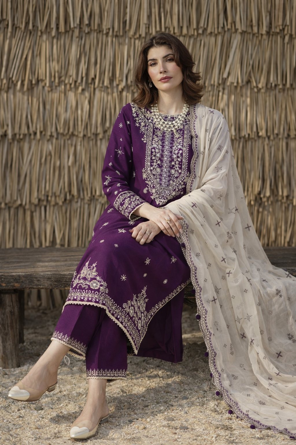 Batik Embroidery 3PC Lawn Suit JCH-237 - Image 2