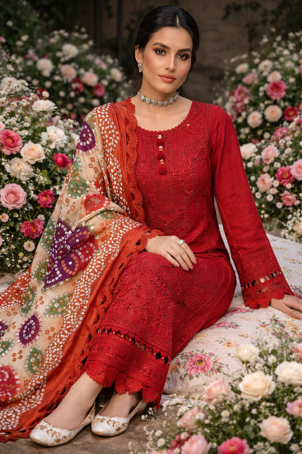 Zara Shah Jahan (A+) Heavy Embroidery 3PC JCH-198 - Image 2